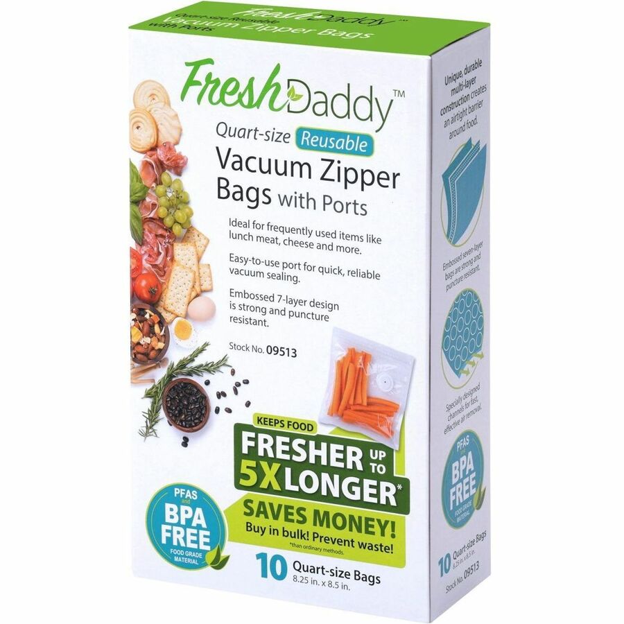 Presto Vacuum Zipper Bags with Ports 09513