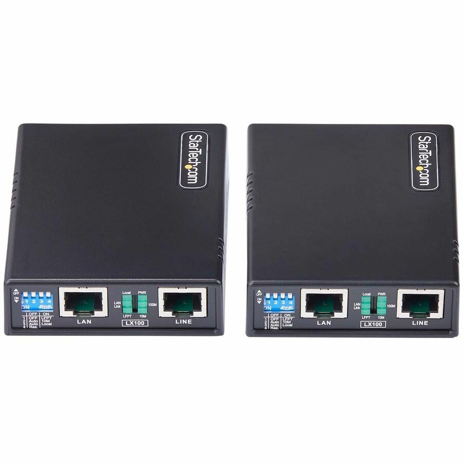 StarTech.com 10/100 Ethernet Extender Kit, Up to 0.5mi (800m), Long-Range LAN Over Single Pair Wire/RJ45 UTP, For Remote IP Camera/WiFi AP C2-ETHERNET-EXTENDER