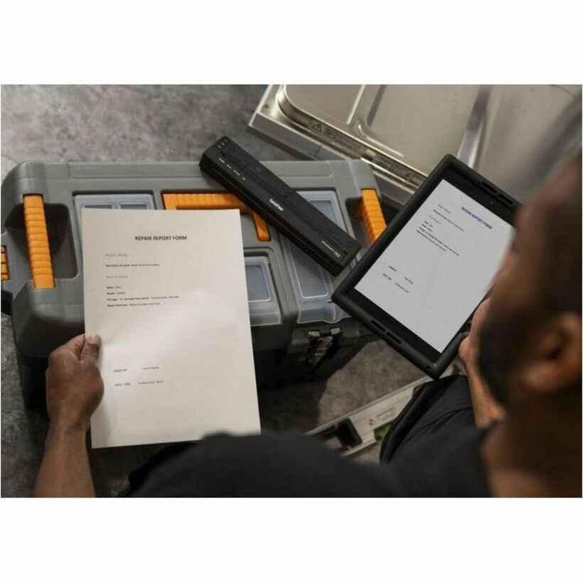 Brother PocketJet 8 Direct Thermal Printer - Portable - Plain Paper Print - USB - USB Host - Bluetooth - Wireless LAN PJ862-WK