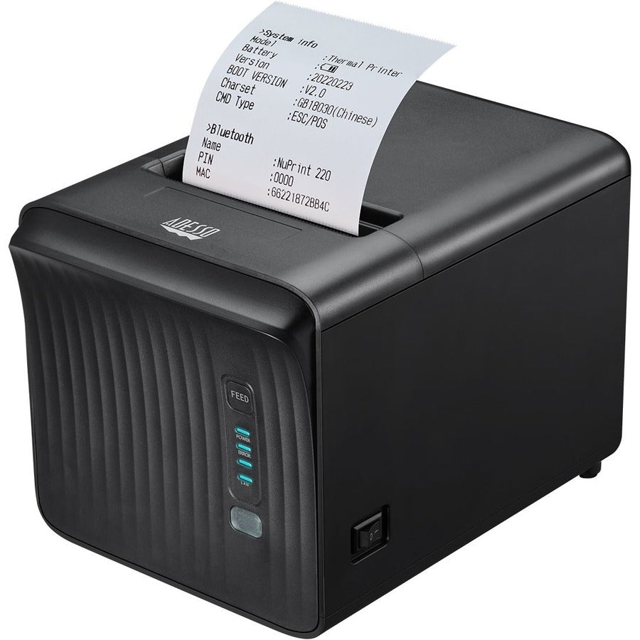 Adesso NuPrint NuPrint 330 Desktop Direct Thermal Printer - Monochrome - Receipt Print - USB - Serial - Black NUPRINT330