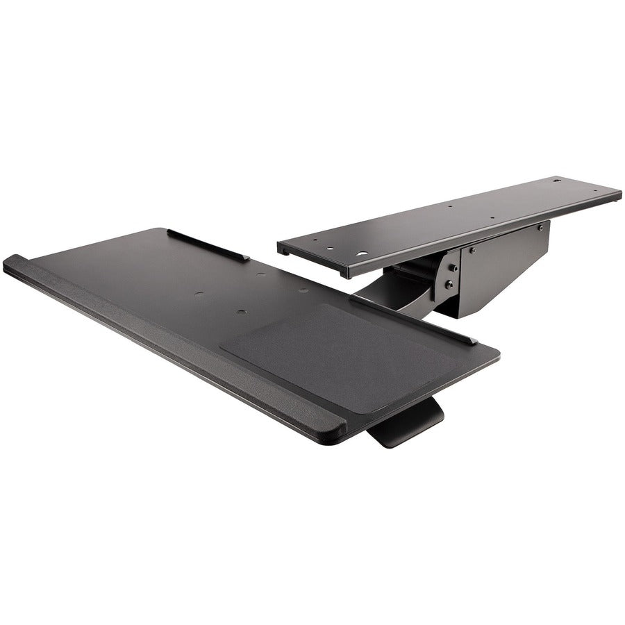 StarTech.com Under Desk Keyboard Tray, Height Adjustable Keyboard and Mouse Tray (10" x 26"), Ergonomic Computer Keyboard Tray w/Mouse Pad KBTRAYADJ2