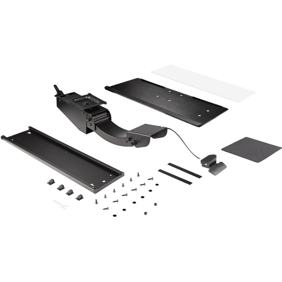 StarTech.com Under Desk Keyboard Tray, Height Adjustable Keyboard and Mouse Tray (10" x 26"), Ergonomic Computer Keyboard Tray w/Mouse Pad KBTRAYADJ2