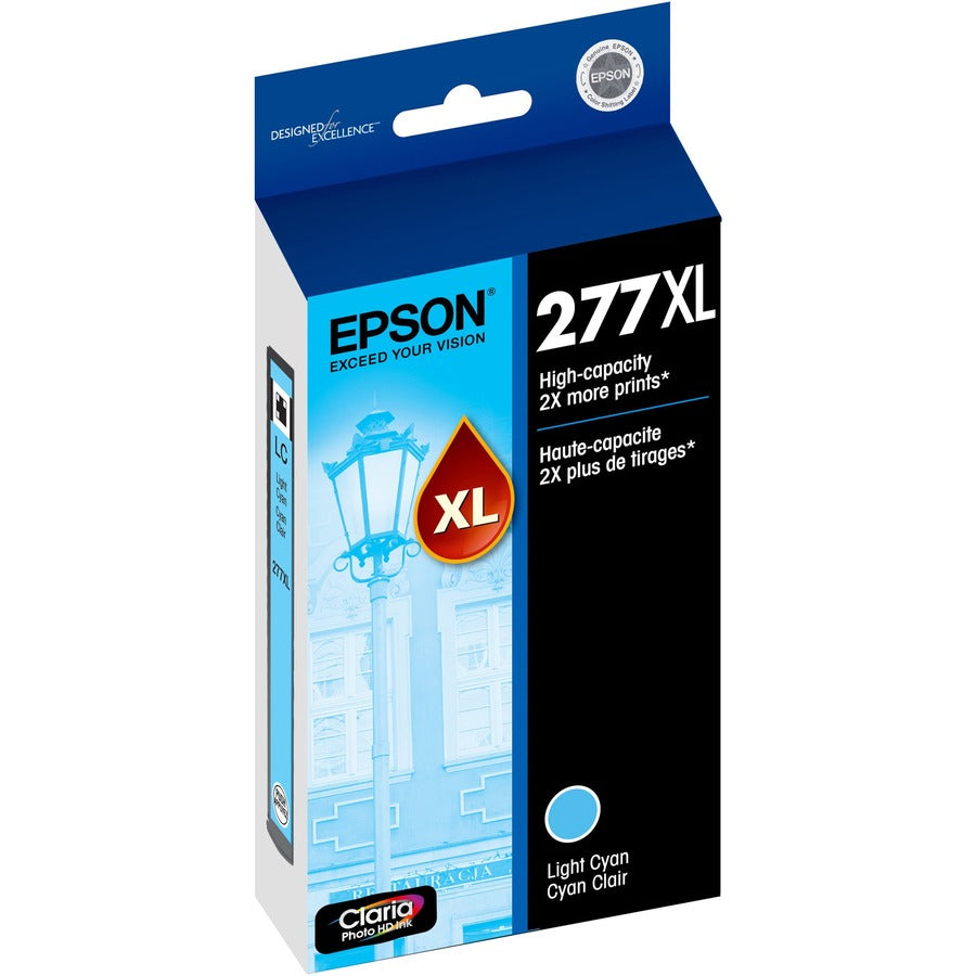Epson Claria 277XL Original High Yield Inkjet Ink Cartridge - Light Cyan - 1 Each T277XL520-S