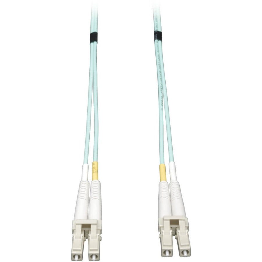 Eaton Tripp Lite Series 10G Duplex Multimode 50/125 OM3 LSZH Fiber Optic Cable (LC/LC), Aqua, 2 m (6 ft.) N820-02M