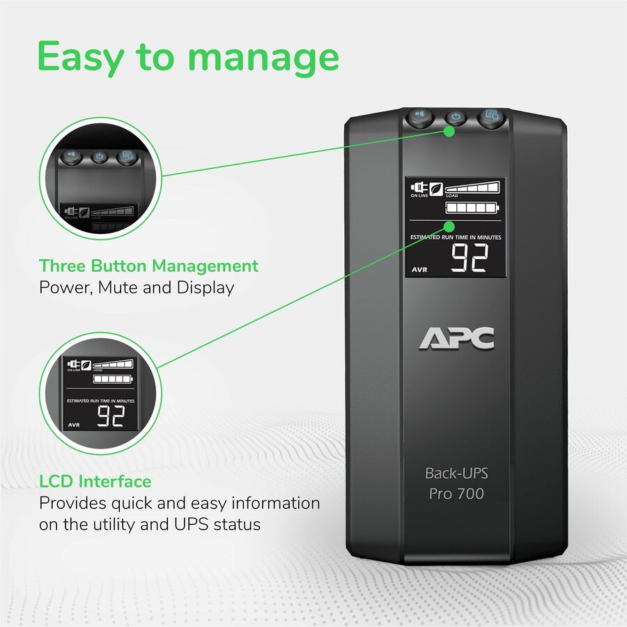 APC Back-UPS RS 700 VA Tower UPS BR700G