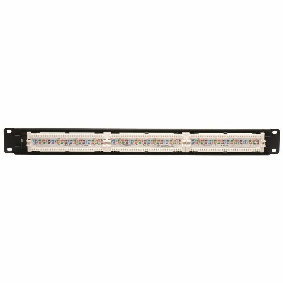 Eaton Tripp Lite Series 24-Port 1U Rack-Mount Cat5e 110 Patch Panel, 568B, RJ45 Ethernet, TAA N052-024