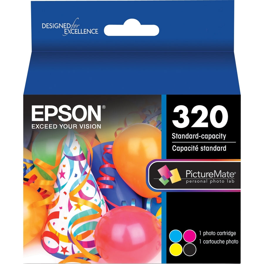 Epson Original Standard Yield Inkjet Ink Cartridge - Cyan, Magenta, Yellow, Black - 4 / Pack T320