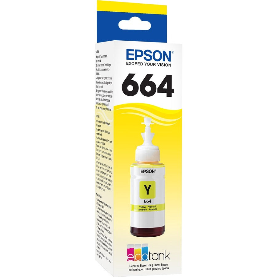 Epson T664, Yellow Ink Bottle T664420-S