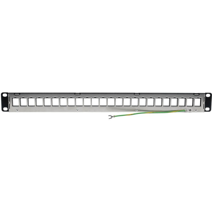 Tripp Lite by Eaton 24-Port 1U Rack-Mount Shielded Blank Keystone/Multimedia Patch Panel, RJ45 Ethernet, USB, HDMI, Cat5e/6 N062-024-KJ-SH