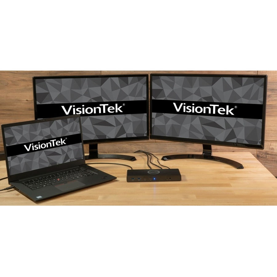 VisionTek VT4500 USB / USB-C Dual Monitor 4K Docking Station with 60W Power Delivery 901250
