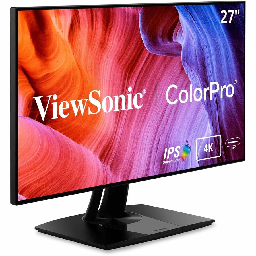 ViewSonic VP2768a-4K 27 Inch 4K UHD IPS Monitor with Advanced Ergonomics, ColorPro 100% sRGB Rec 709, 14-bit 3D LUT, Eye Care, 90W USB C, RJ45, HDR10 VP2768A-4K