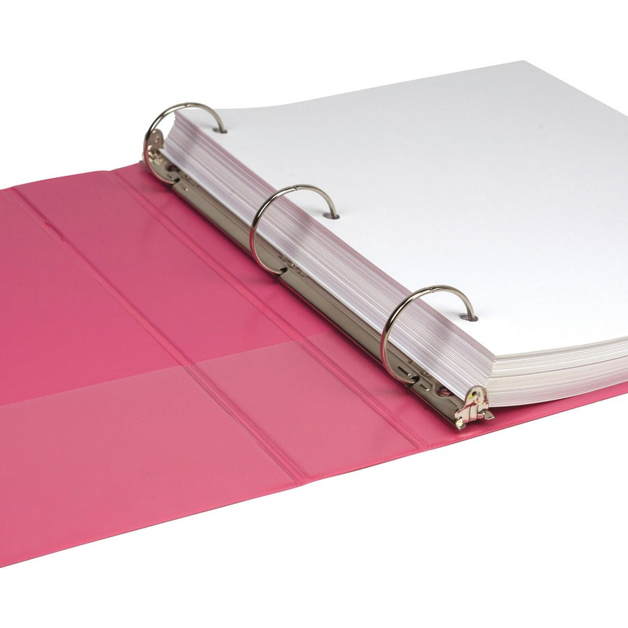 Samsill Plant-Based Durable 1.5 Inch 3 Ring Binders, Made in the USA, Fashion Clear View Binders, Up to 25% Plant-Based Plastic, Assorted, 4 Pack (MP48659) MP48659