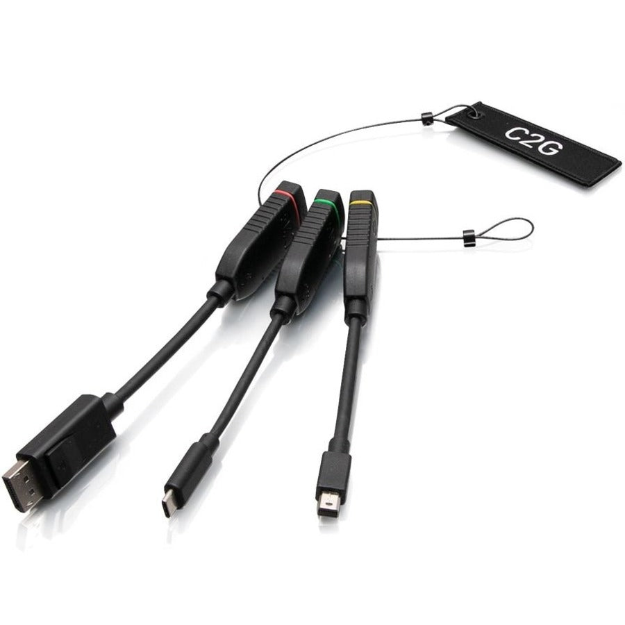 C2G Universal HDMI Dongle Adapter Ring with Mini DP, DisplayPort & USB-C C2G30028