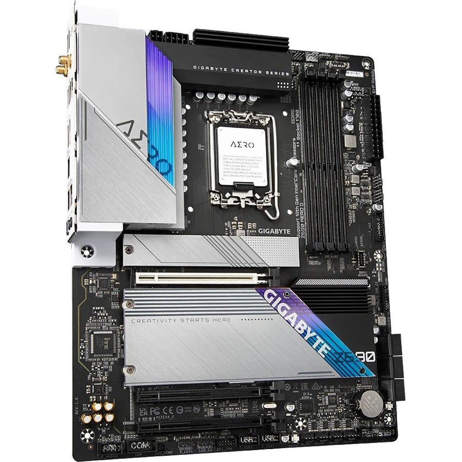 Gigabyte Z690 AERO G Gaming Desktop Motherboard - Intel Z690 Chipset - Socket LGA-1700 - Intel Optane Memory Ready - ATX Z690 AERO G
