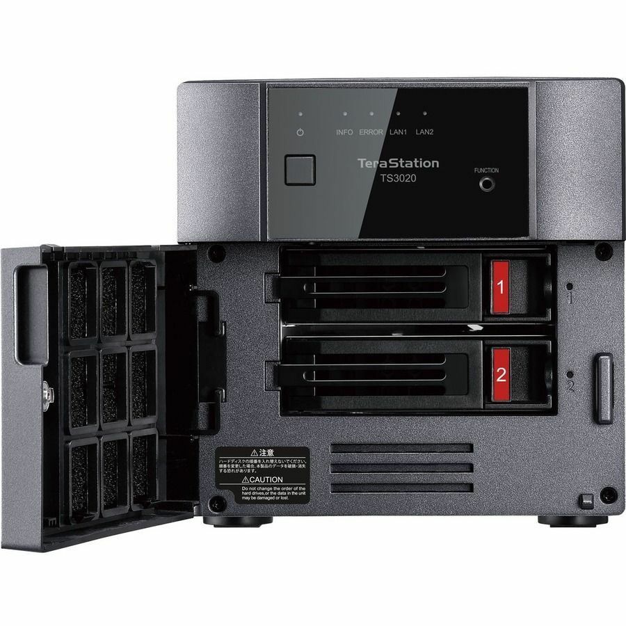 BUFFALO TeraStation 3220DN 2-Bay Desktop NAS 16TB (2x8TB) with HDD NAS Hard Drives Included 2.5GBE / Computer Network Attached Storage / Private Cloud / NAS Storage/ Network Storage / File Server TS3220DN1602