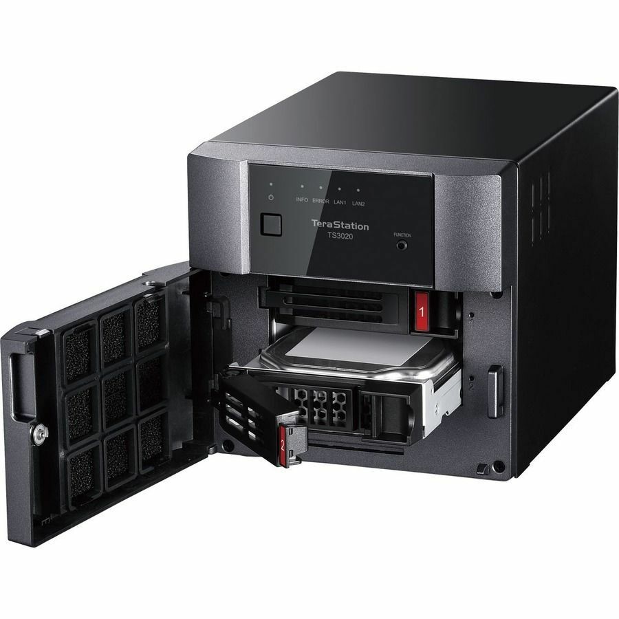 BUFFALO TeraStation 3220DN 2-Bay Desktop NAS 16TB (2x8TB) with HDD NAS Hard Drives Included 2.5GBE / Computer Network Attached Storage / Private Cloud / NAS Storage/ Network Storage / File Server TS3220DN1602