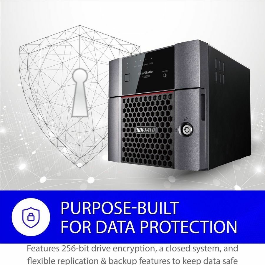 BUFFALO TeraStation 3220DN 2-Bay Desktop NAS 16TB (2x8TB) with HDD NAS Hard Drives Included 2.5GBE / Computer Network Attached Storage / Private Cloud / NAS Storage/ Network Storage / File Server TS3220DN1602