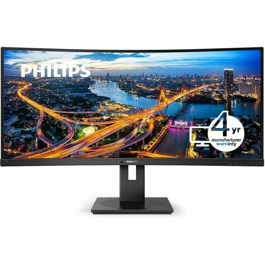 PHILIPS 346B1C 34 inch Monitor, Cuved, LED, UltraWide QHD, USB-C (90W), USB-Hub, 4 Year Manufacturer Warranty - 34" 346B1C