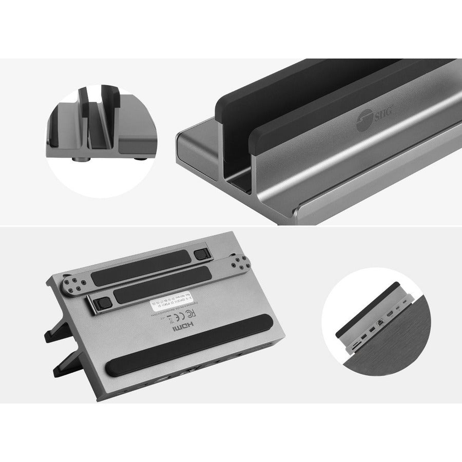 SIIG USB-C Laptop Stand W/ 4K Docking Station CE-MTDK21-S1