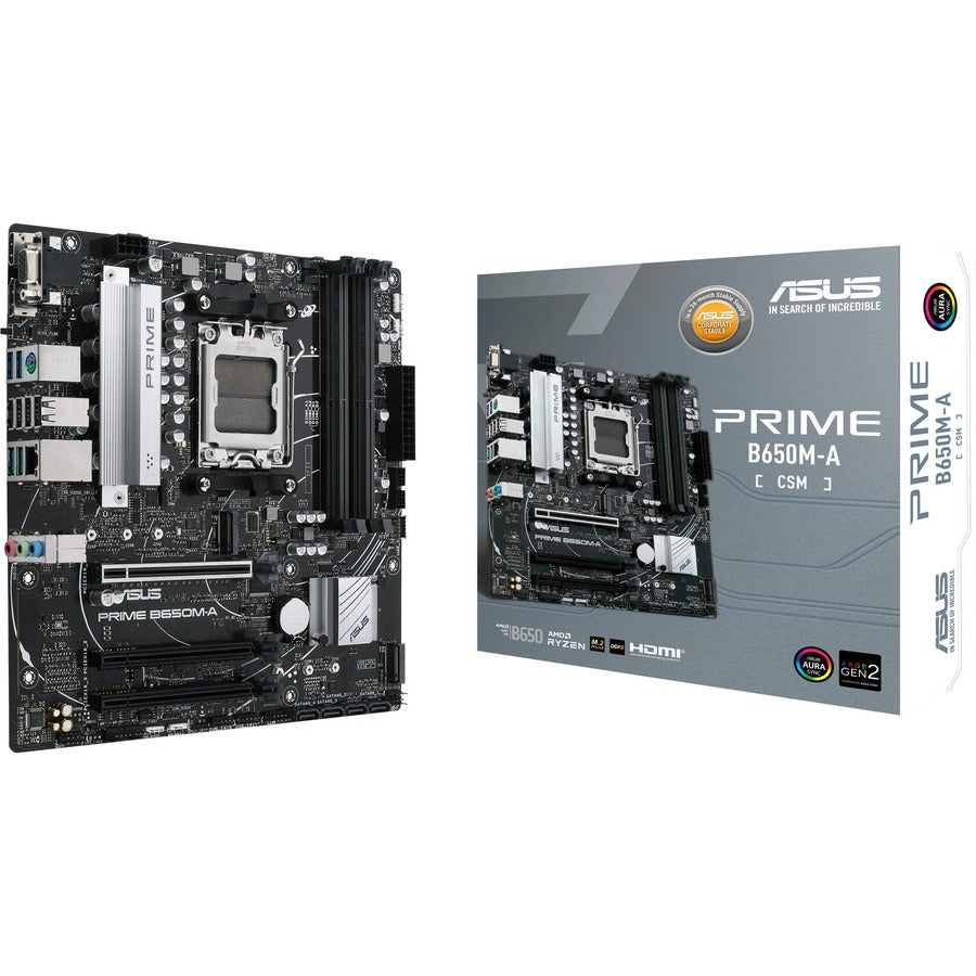 Asus Prime B650M-A-CSM Desktop Motherboard - AMD B650 Chipset - Socket AM5 - Micro ATX PRIME B650M-A-CSM