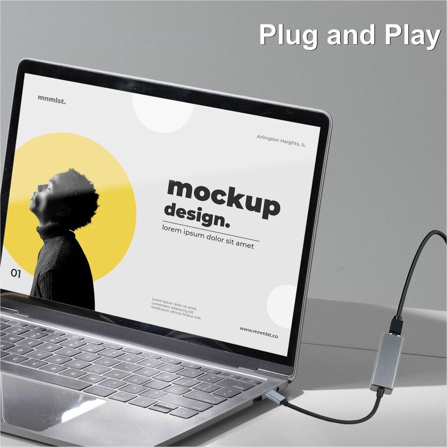 Adesso USB-C to Ethernet Network Adapter (TAA Compliant) AUH-5000