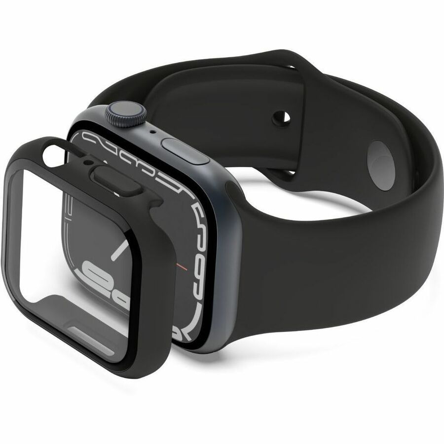Belkin TemperedCurve 2-in-1 Treated Screen Protector + Bumper for Apple Watch Series 8 Black, Clear OVG004ZZBK-REV