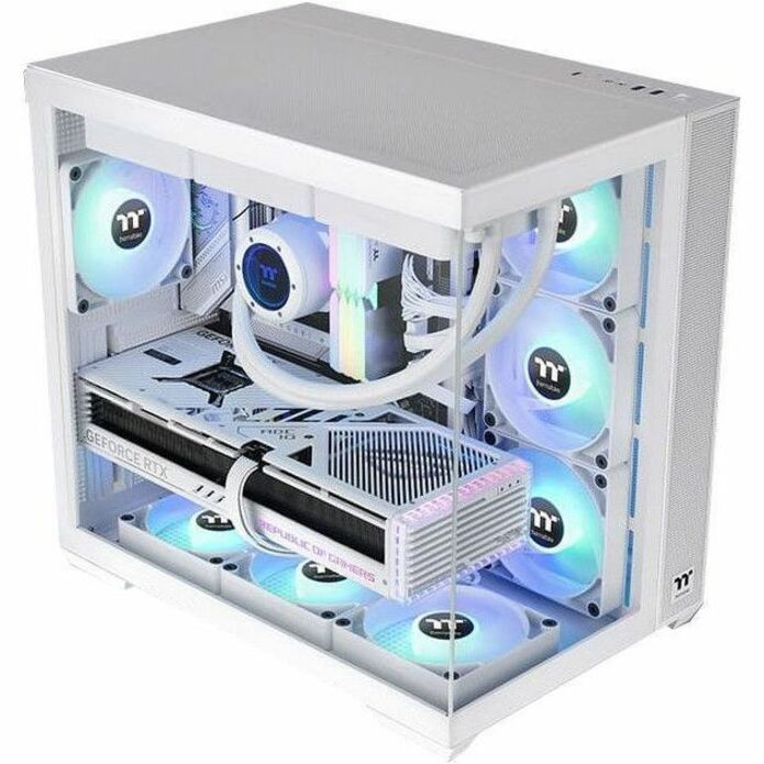 Thermaltake View 380 TG ARGB Snow Mid Tower Chassis CA-1Z2-00M6WN-00