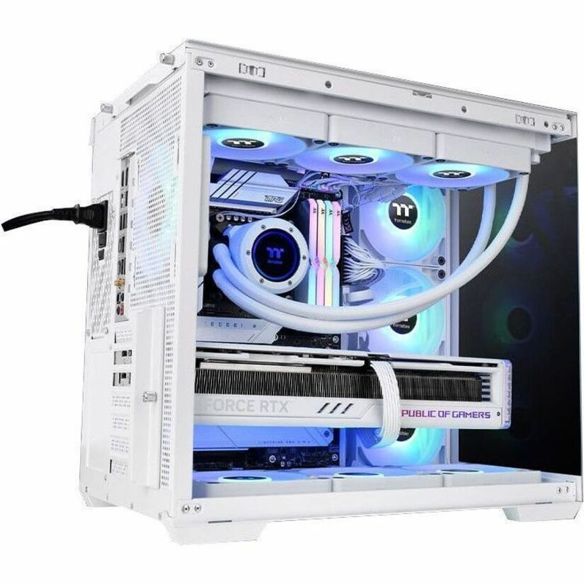 Thermaltake View 380 TG ARGB Snow Mid Tower Chassis CA-1Z2-00M6WN-00