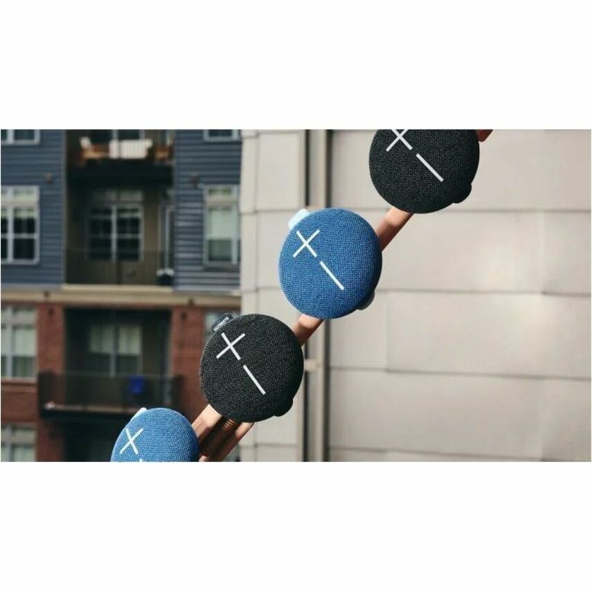 ULTIMATE EARS MINIROLL Ultra-Portable Waterproof Bluetooth Speaker, Big Bass, IP67 Dustproof, 131 ft (40 m) Range - Majestic Blue 984-002020