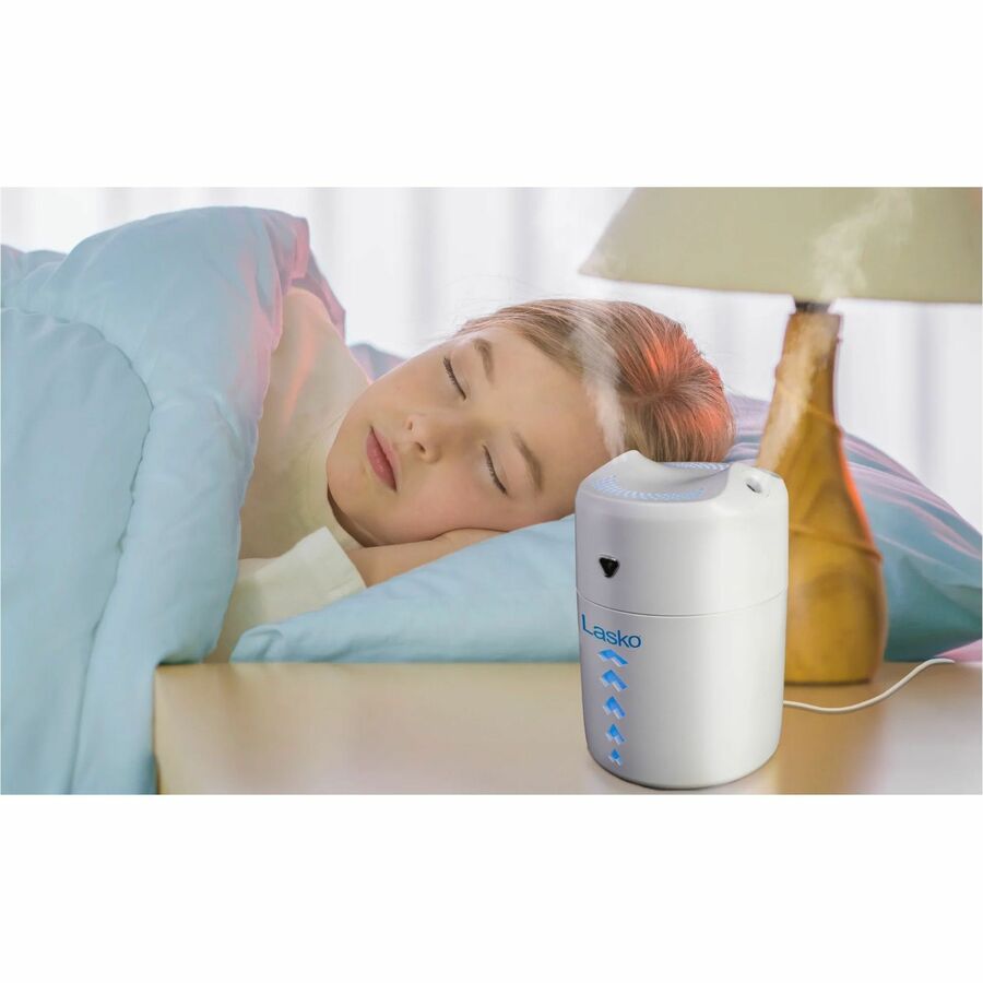 Lasko Ultrasonic Personal Cool Mist Humidifier with Nightlight, UH150, White UH150