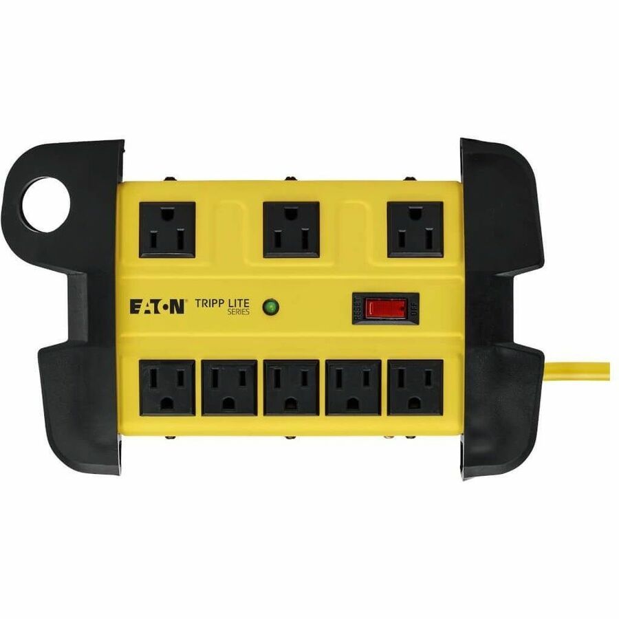 Eaton Tripp Lite Series Protect It! 8-Outlet Industrial Safety Surge Protector, 25 ft. Cord, 3900 Joules, Cord Wrap, Hang Holes TLM825SA