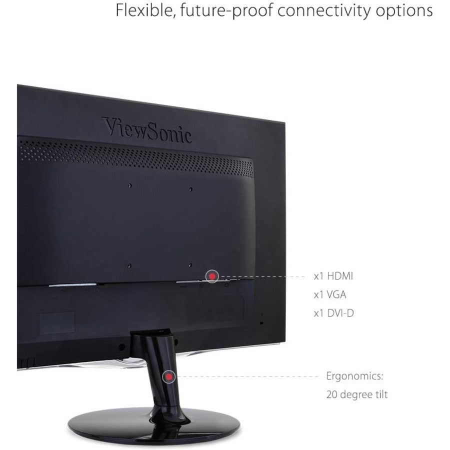 ViewSonic VX2452MH 24 Inch 2ms 60Hz 1080p Gaming Monitor with HDMI DVI and VGA inputs VX2452MH