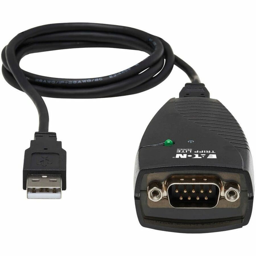 Eaton Tripp Lite Series Keyspan USB to Serial Adapter - USB-A Male to DB9 RS232 Male, 3 ft. (0.91 m), TAA USA-19HS