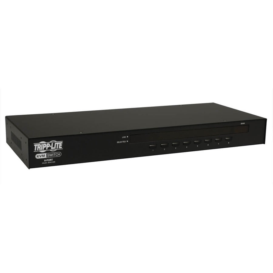 Tripp Lite by Eaton 8-Port 1U Rack-Mount USB/PS2 KVM Switch with On-Screen Display B042-008
