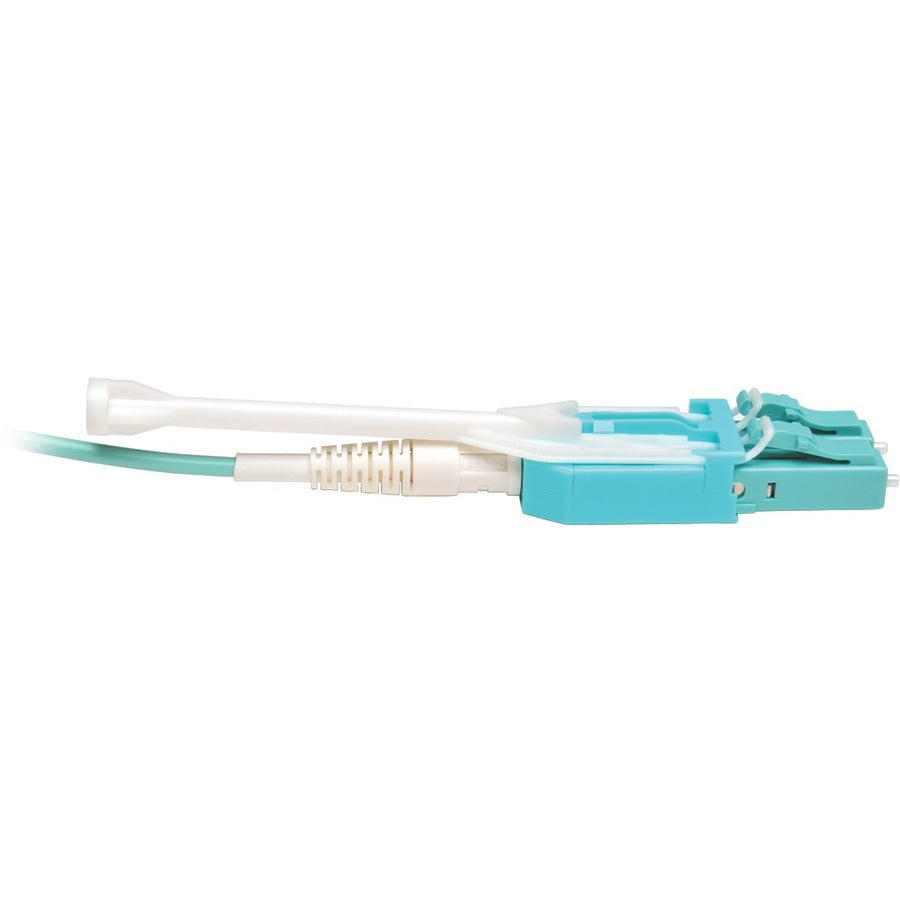 Eaton Tripp Lite Series 10Gb/40Gb/100Gb Duplex Multimode 50/125 OM3 LSZH Fiber Patch Cable with Push/Pull Tab Connectors (LC/LC), Aqua, 1M (3.3 ft.) N820-01M-T