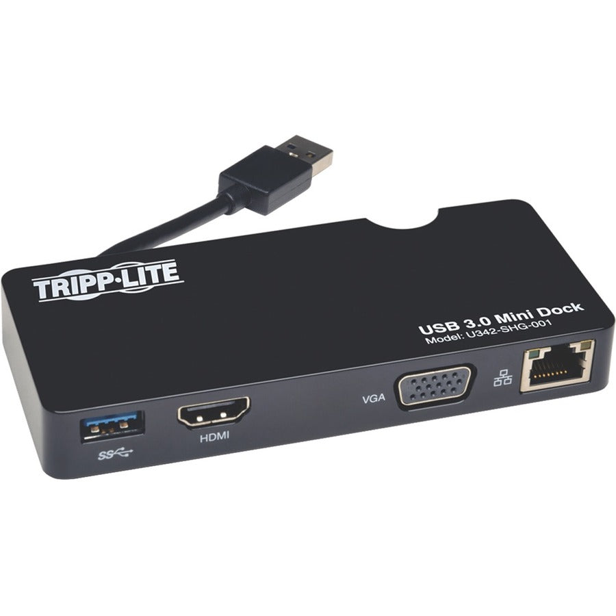 Tripp Lite by Eaton USB 3.x (5Gbps) Mini Dock with HDMI and VGA Video, GbE U342-SHG-001