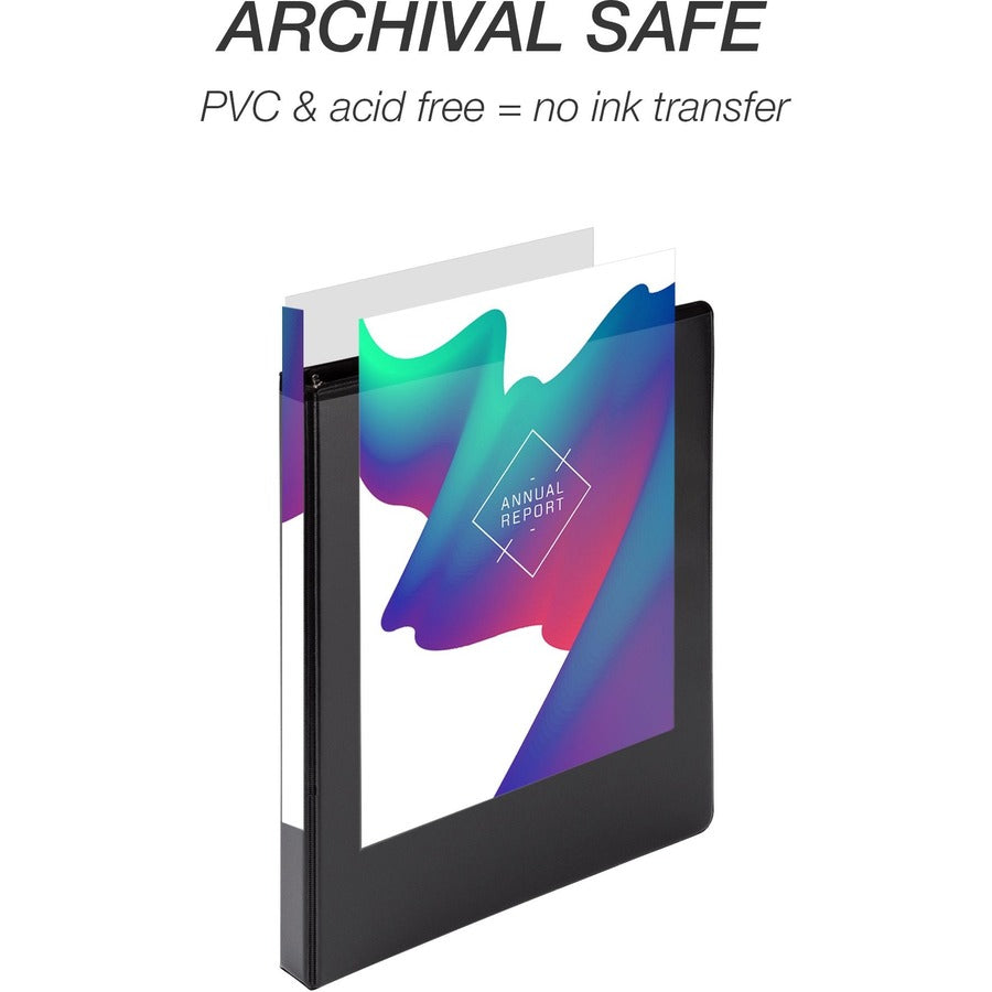 Samsill Economy 0.5 Inch 3 Ring Binder, Made in the USA, Round Ring Binder, Non-Stick Customizable Cover, Black, 12 Pack (I08510C) I08510C