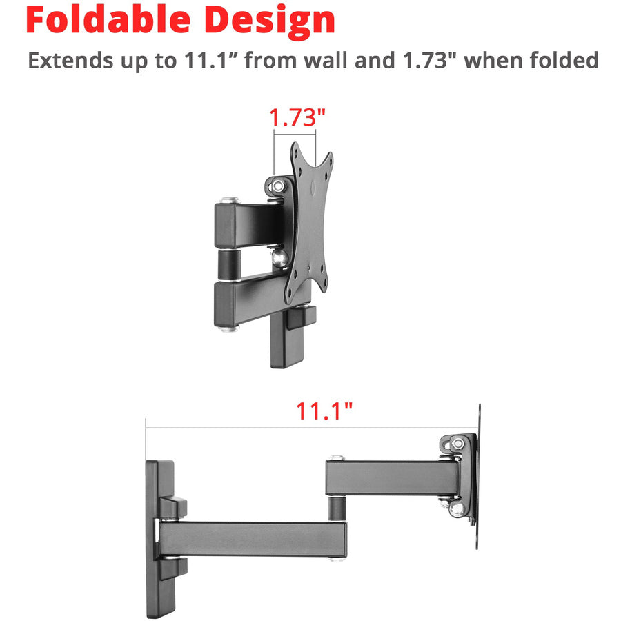 SIIG Articulating Full Motion LCD / TV Monitor Mount - 13" to 27" CE-MT1B12-S2