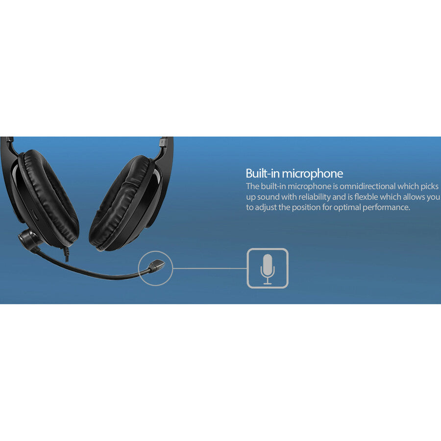 Adesso Xtream H5 - 3.5mm Stereo Headset with Microphone - Noise Cancelling - Wired- Lightweight XTREAM H5