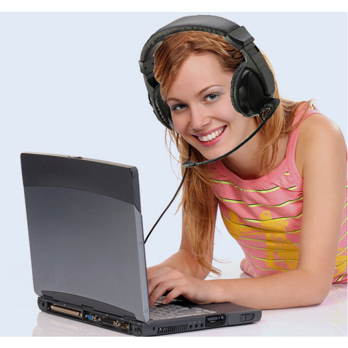 Adesso Xtream H5 - 3.5mm Stereo Headset with Microphone - Noise Cancelling - Wired- Lightweight XTREAM H5