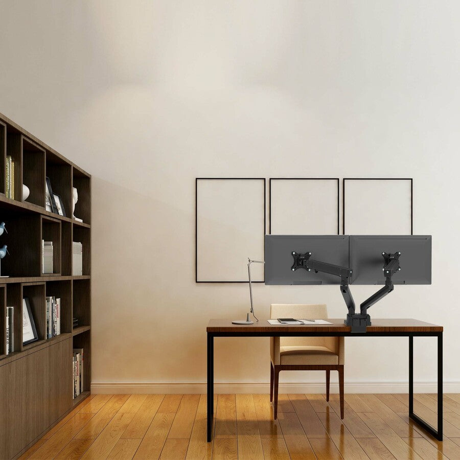 SIIG Aluminum Mechanical Spring Dual Monitor Mount - 17" to 32 - 17.6 lbs - Top Mounting CE-MT2U12-S1