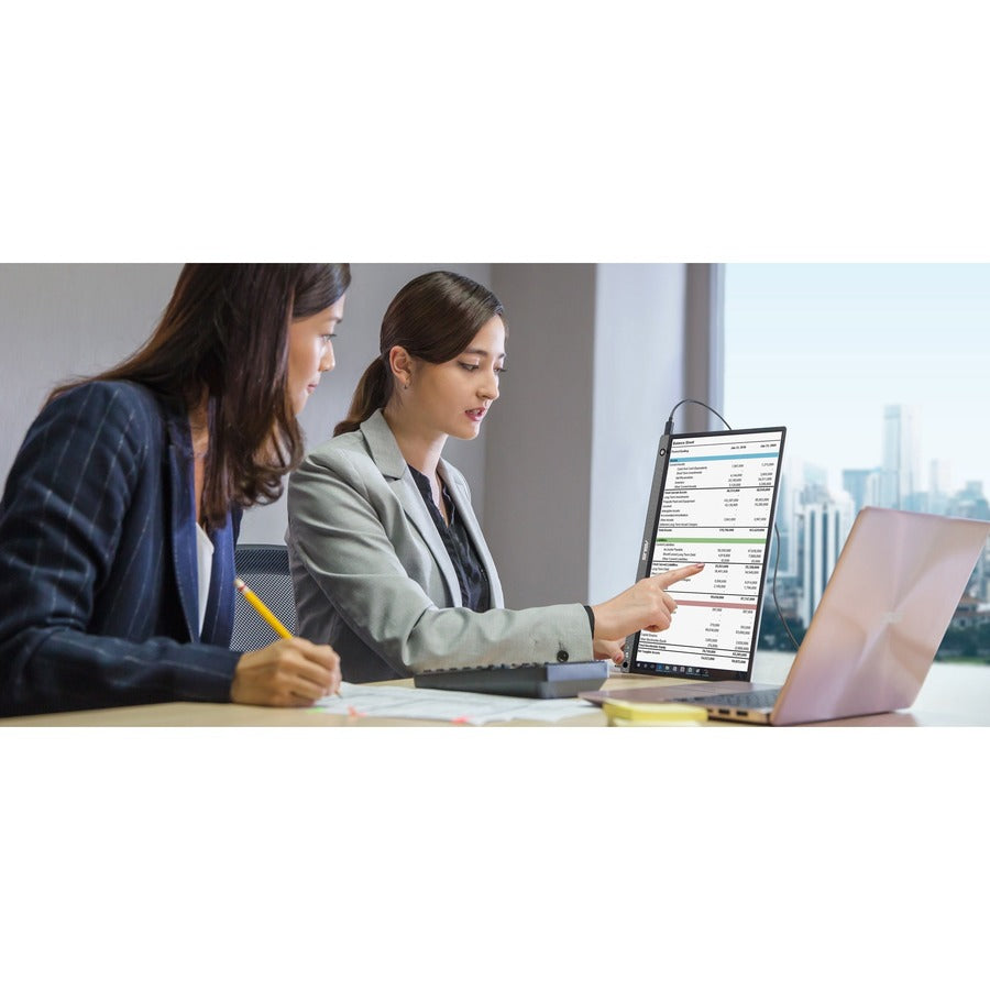 Asus ZenScreen GO MB16AHP 16" Class Full HD LCD Monitor - 16:9 - Black, Gray MB16AHP