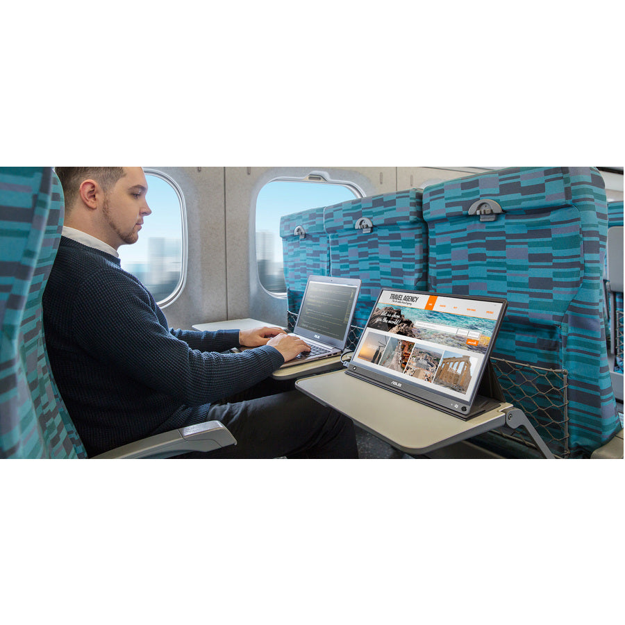 Asus ZenScreen GO MB16AHP 16" Class Full HD LCD Monitor - 16:9 - Black, Gray MB16AHP