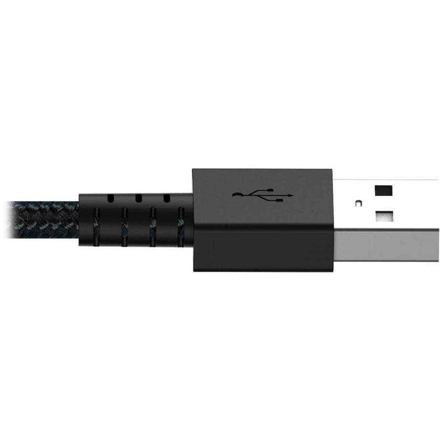 Eaton Tripp Lite Series Heavy-Duty USB-A to Lightning Sync/Charge Cable, UHMWPE and Aramid Fibers, MFi Certified - 1 ft. (0.31 m) M100-001-GY-MAX