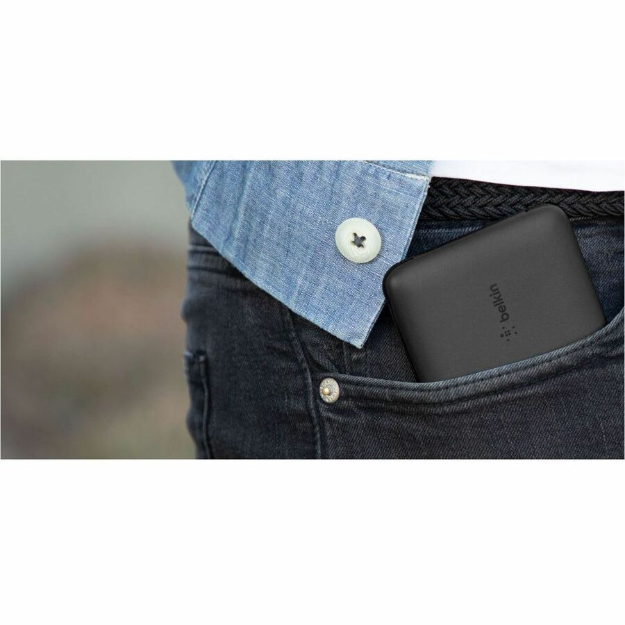 Belkin BoostCharge Plus 10K USB-C Power Bank with Integrated Cables BPB006BTBLK