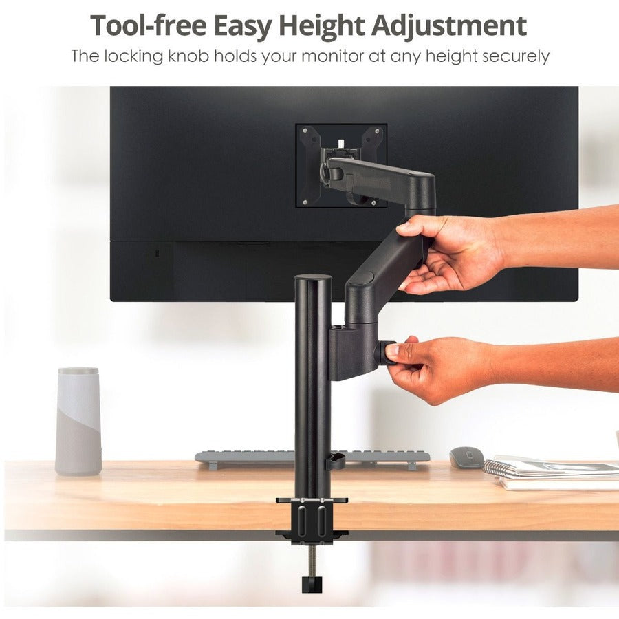 SIIG Dual Arm Pole Multi-Angle Replaceable Articulating Monitor Desk Mount - 14" to 30" - Max Load 17.6lbs each - Expandable Slide Rails Design - up to 4 monitors CE-MT3E11-S1