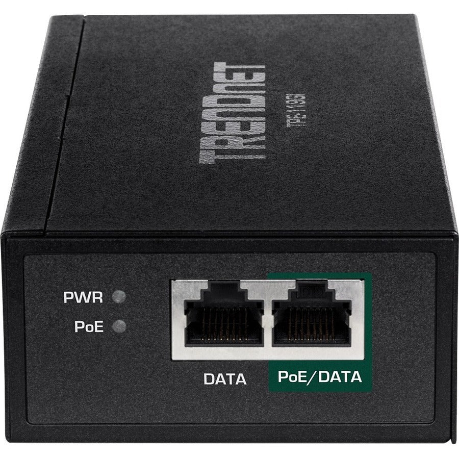 TRENDnet Gigabit PoE++ Injector, Convert A Non-PoE Port to A PoE++ Gigabit Port, PoE (15.4W), PoE+ (30W), Or PoE++ (95W), Up to 100m (328 ft), Integrated Power Supply, Black, TPE-119GI TPE-119GI