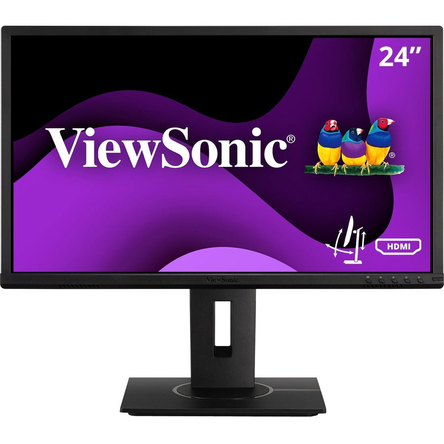 ViewSonic VG2440 24 Inch IPS 1080p Ergonomic Monitor with HDMI, DisplayPort, VGA, USB Inputs for Home and Office VG2440