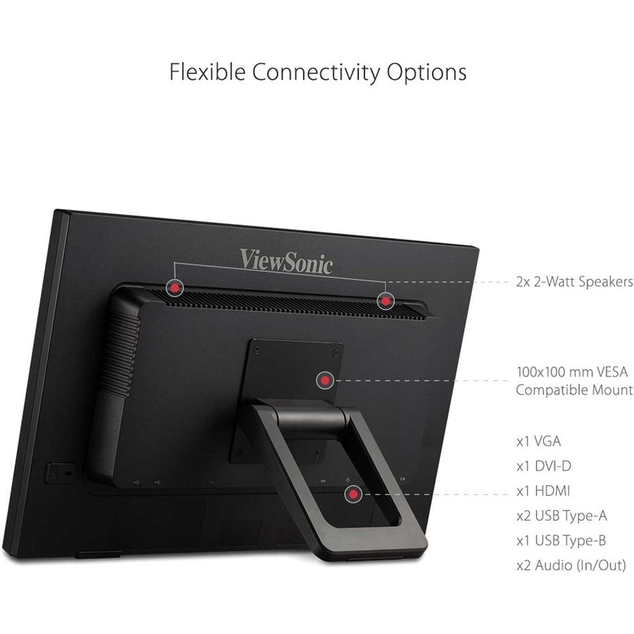 ViewSonic TD2223 22 Inch 1080p 10-Point Multi IR Touch Screen Monitor with Eye Care HDMI, VGA, DVI and USB Hub TD2223