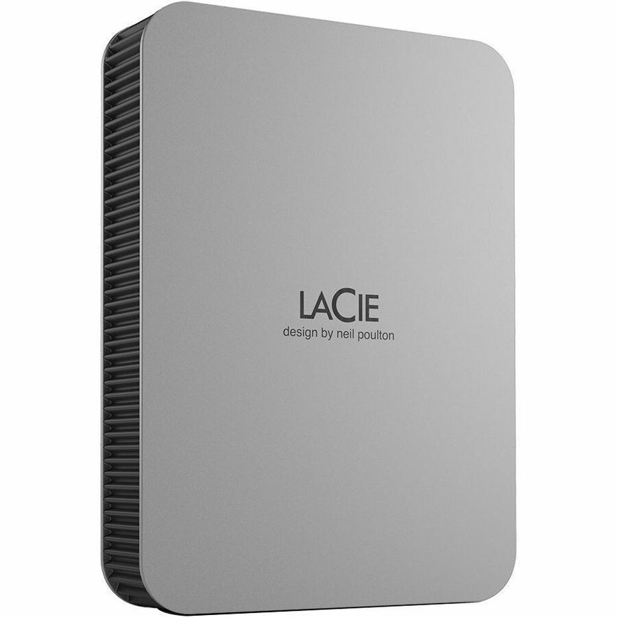 LaCie STLP2000400 2 TB Portable Hard Drive - External - Moon Silver STLP2000400